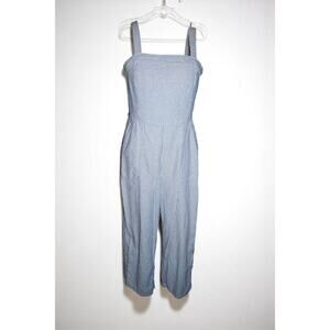 Old Navy Blue White Striped Jumpsuit | Women’s Size Small | Sleeveless Cropped
